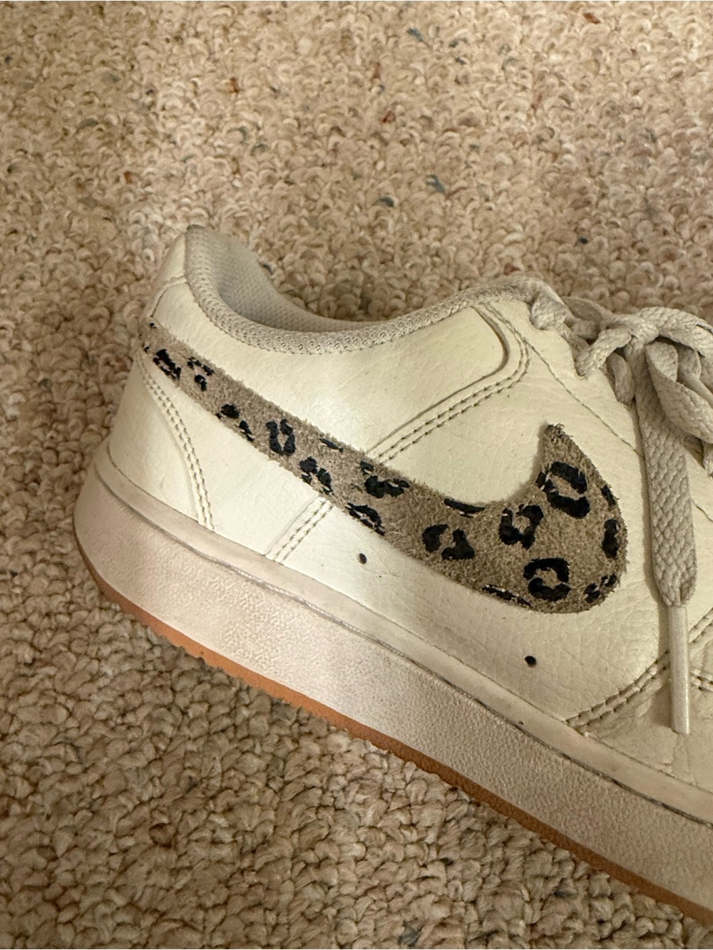 Nike Court Vision Low Leopard Swoosh Sneakers | Women’s Size 7 - Picture 6 of 8
